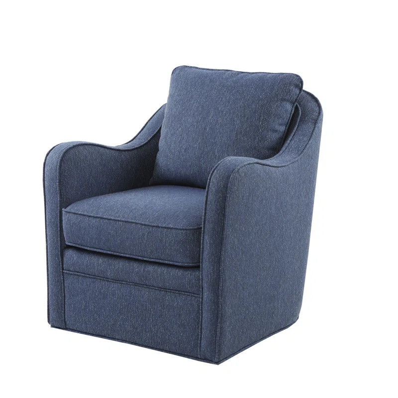 Loftus Upholstered Swivel Curved Armchair | Wayfair North America
