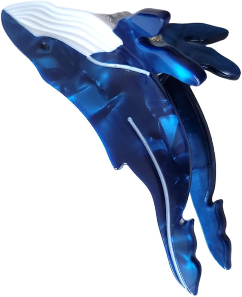 Marine Animals Claw Clip,Acetate Hair Clip,Small Hair Clips for Women (Mini Blue Whale) | Amazon (US)