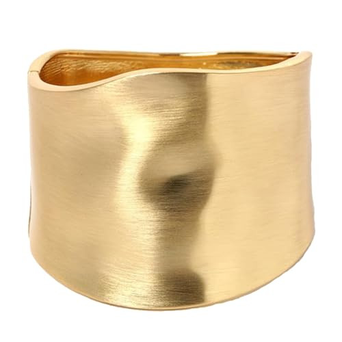 Svovin 1-3PCS Gold Cuff Bracelets for Women Wide Gold Bangle Bracelet Trendy Chunky Cuff Bangle Bracelets Irregular Statement Wrist Cuff Wrap Bracelet Jewelry | Amazon (US)
