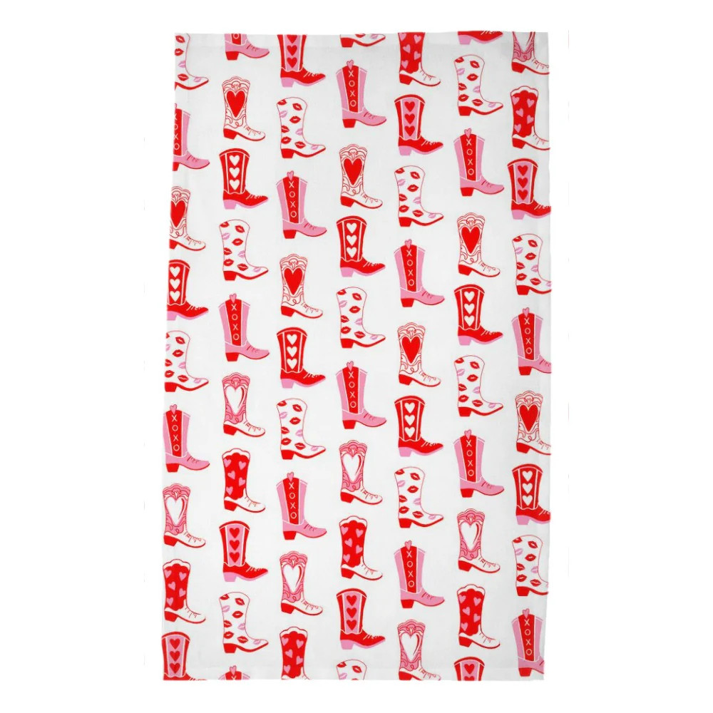 Rootin' Tootin' Valentine's Poly Twill Tea Towels, Set of 2 | Taylor Beach Design