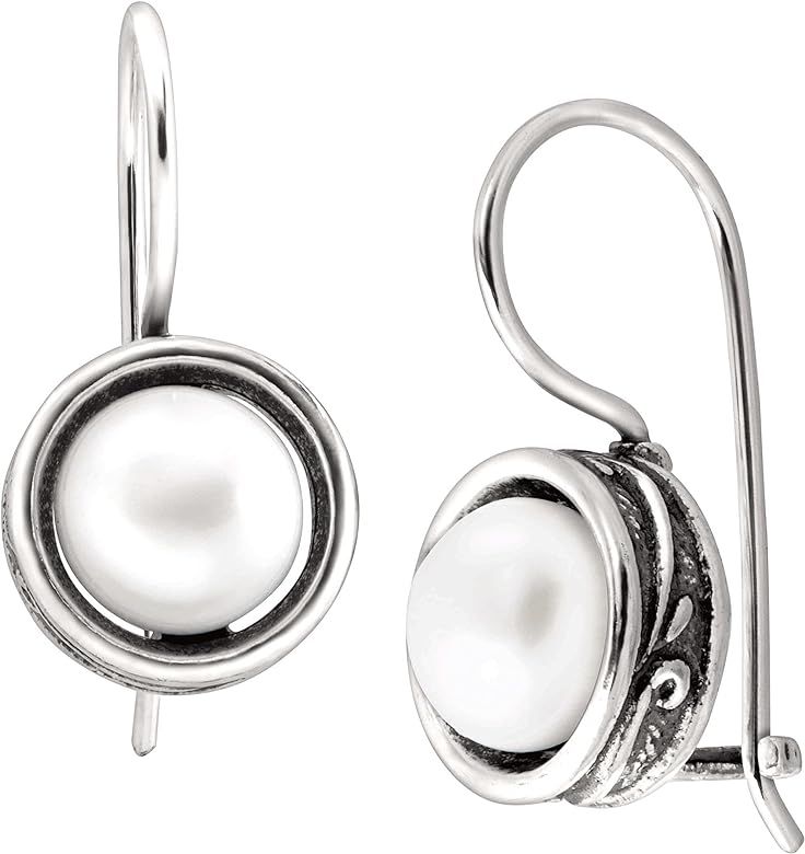 Silpada 'Modern Fairytale' 8 mm Freshwater Cultured Pearl Drop Earrings in Sterling Silver | Amazon (US)