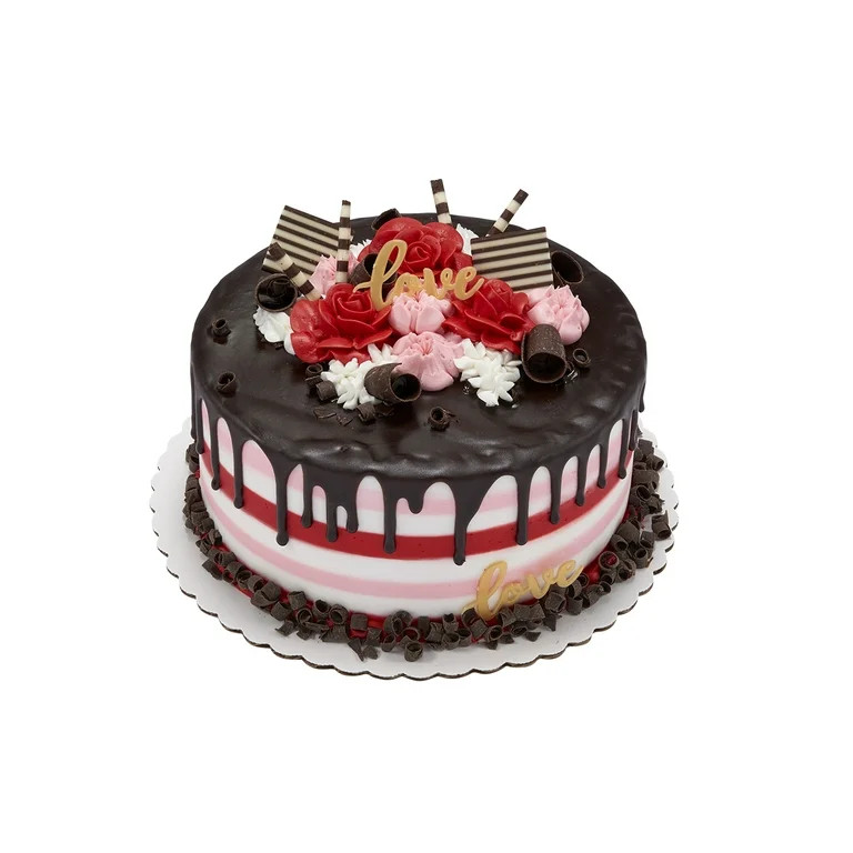 Decadent Valentine's Day Double Layer Round Cake | Walmart (US)