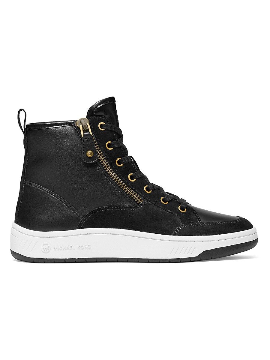 MICHAEL Michael Kors Women's Shea High-Top Leather Sneakers - Black - Size 10 | Saks Fifth Avenue OFF 5TH