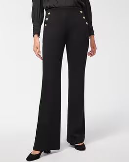 Ponte Button Flare Pants | Chico's