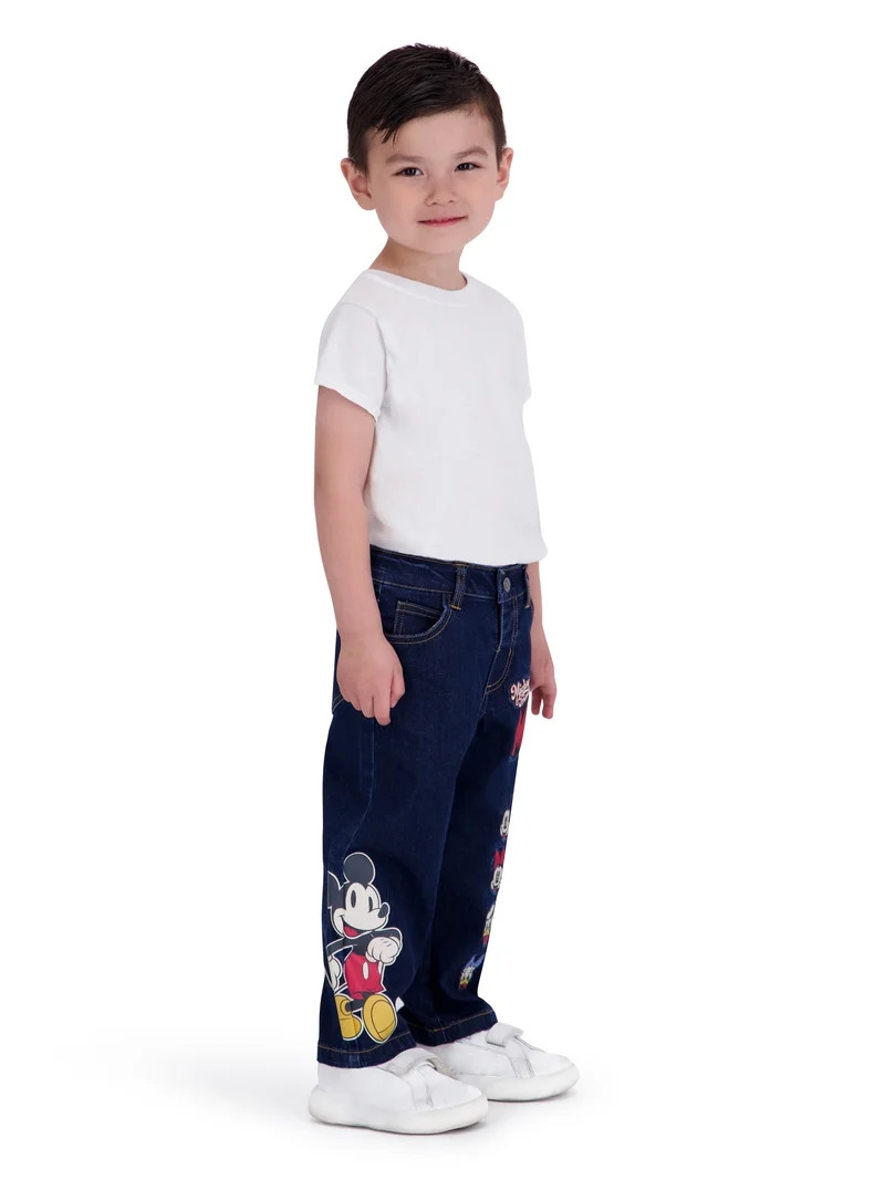 Mickey Mouse Toddler Boy Denim Pant, Sizes 12M-5T | Walmart (US)