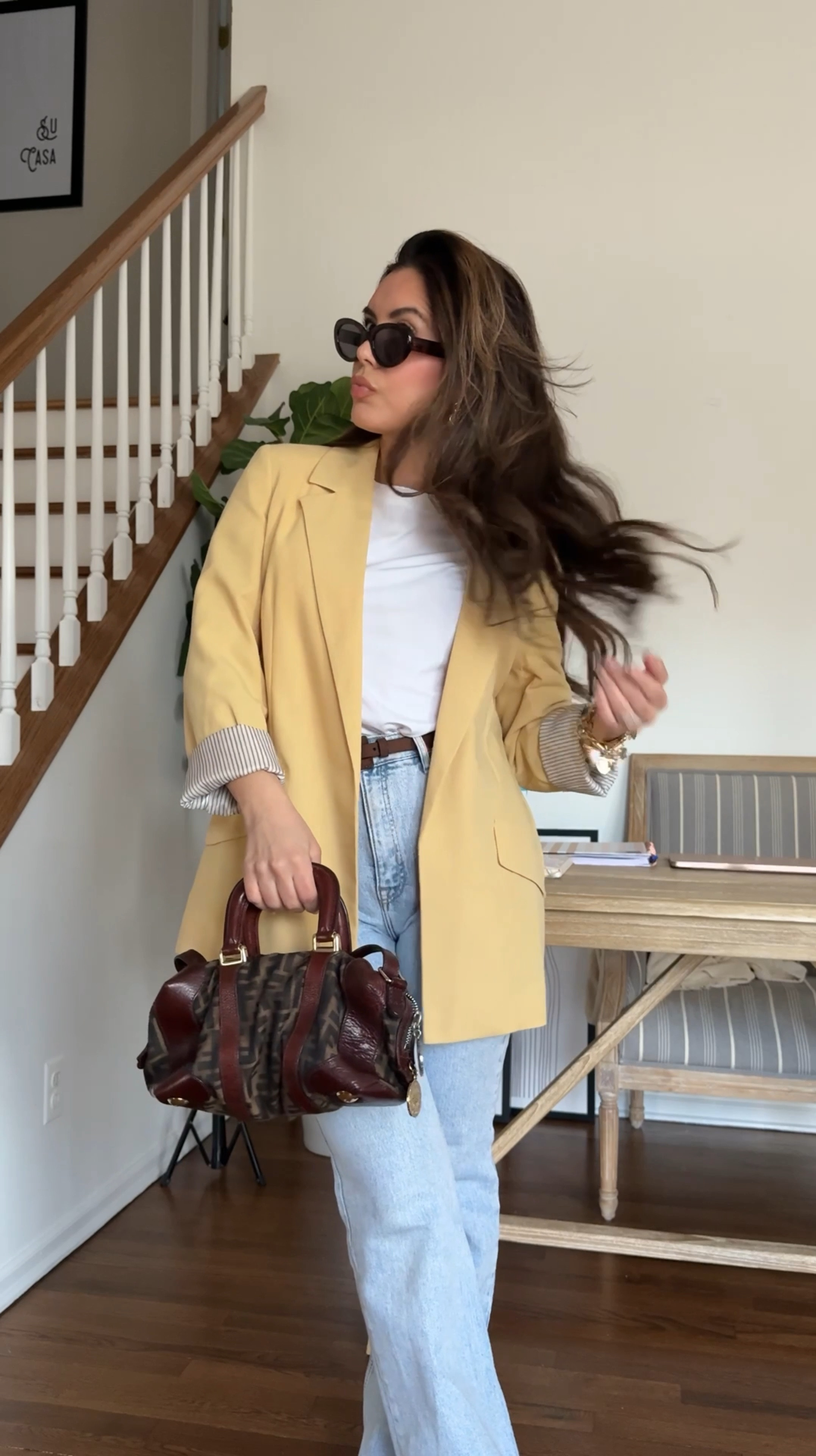 Dressing up a plain white tee☀️ easy and elevated. Tagged similar jackets bc I couldn’t find mine since it’s old from Primark #springoutfit #vacationoutfit 

#LTKStyleTip #LTKPetite #LTKOver40