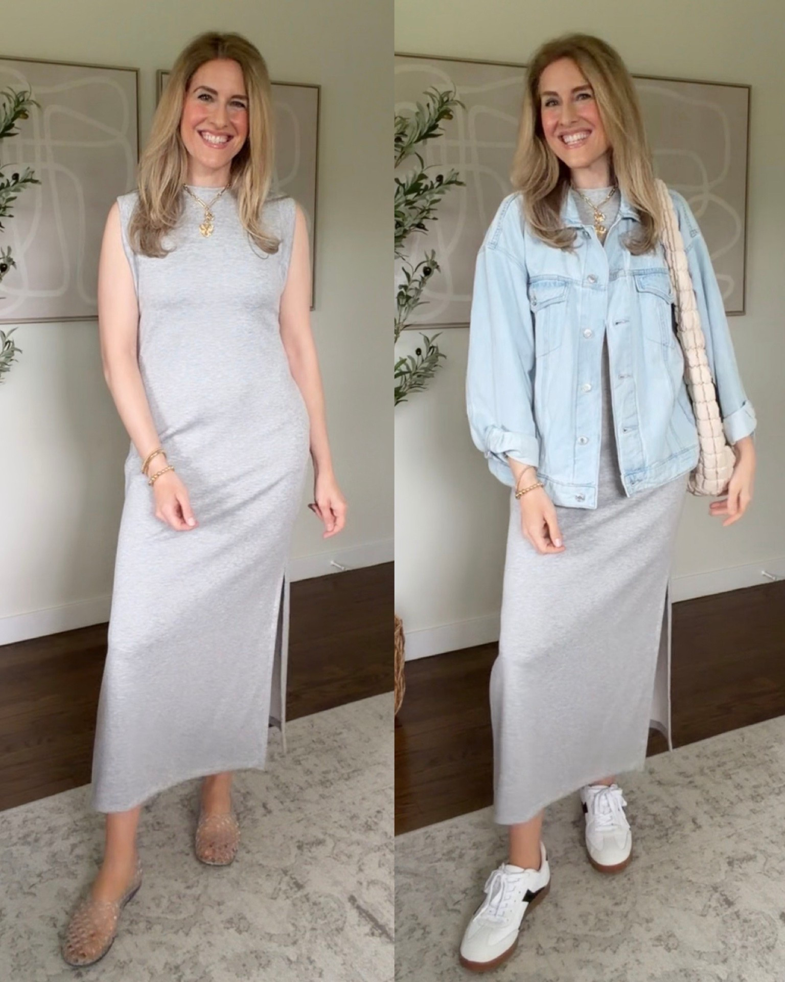 These $24 Walmart scubaknit dresses are very popular, casual sporty or dressy casual! IMO they show everything so I’d probably wear with a denim jacket most of the time. I’m wearing a size small; medium might be more forgiving. #walmartfashion

#LTKOver40