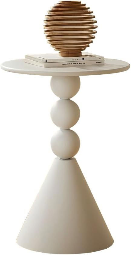 Small Round Coffee Table, Metal Pedestal Matte Accent Table, Modern End Table with Portable Compa... | Amazon (CA)