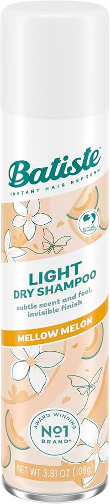Batiste Light Dry Shampoo, Mellow Melon, Invisible Finish, Refresh Hair & Absorb Oil Between Wash... | Amazon (US)