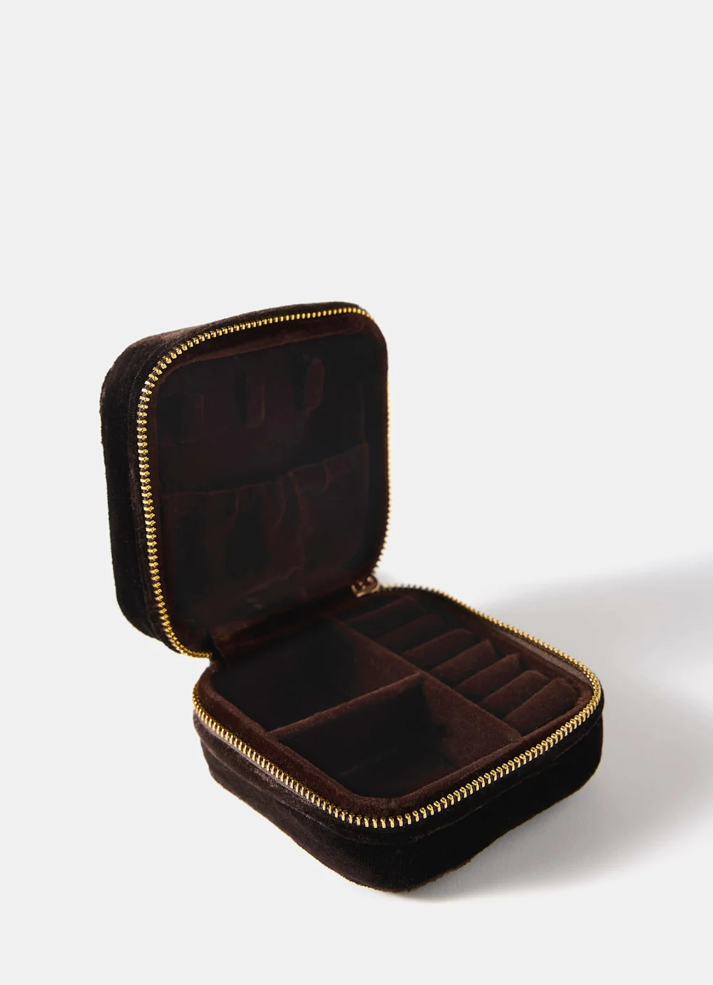 Brown Velvet Jewellery Box | Mint Velvet
