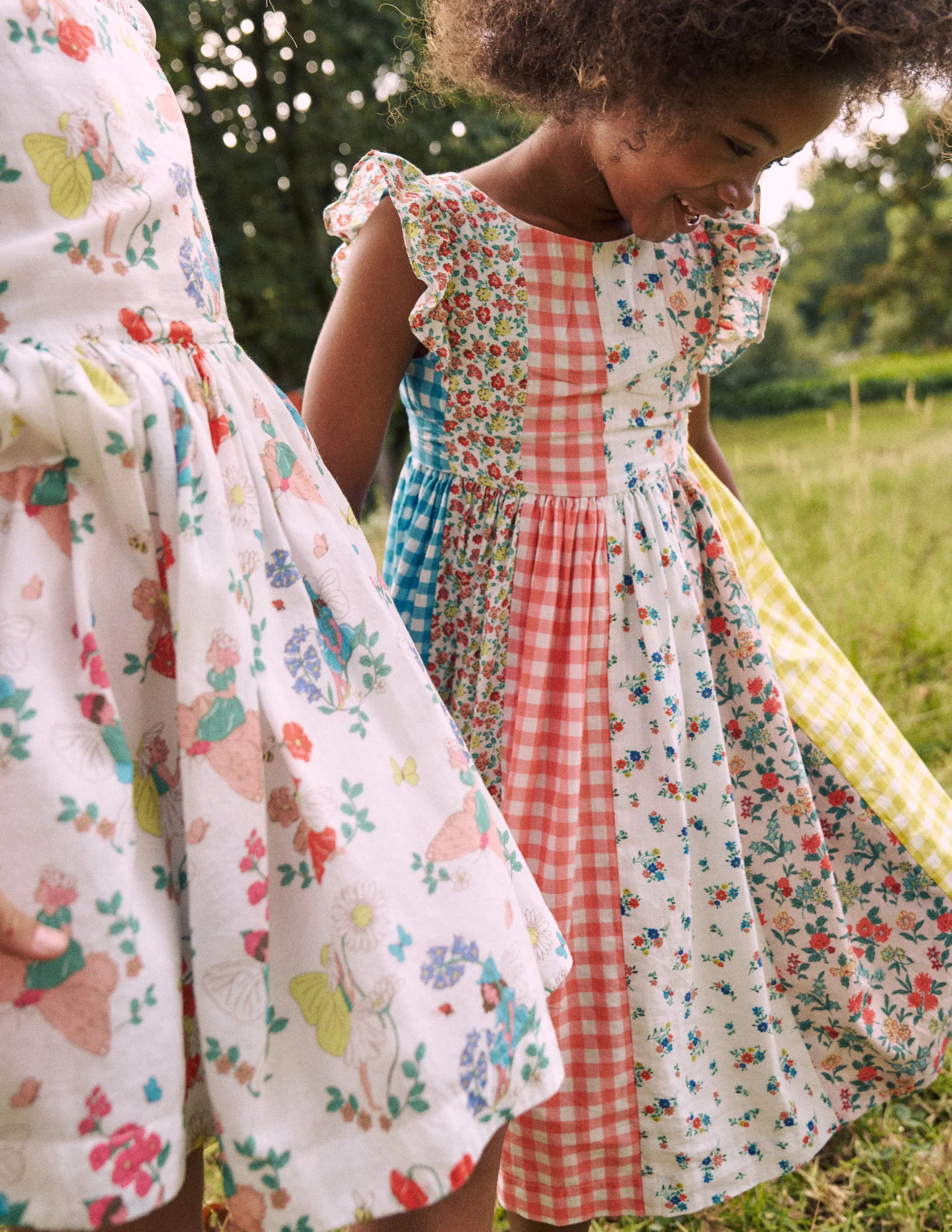Bow Back Midi Dress-Patchwork Floral | Boden UK
