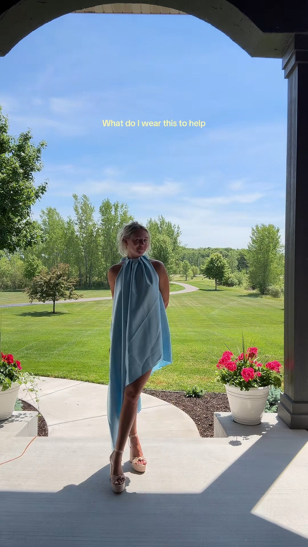 Baby blue guest dress for summer 

#LTKgrwm #LTKdayinmylife #LTKWedding