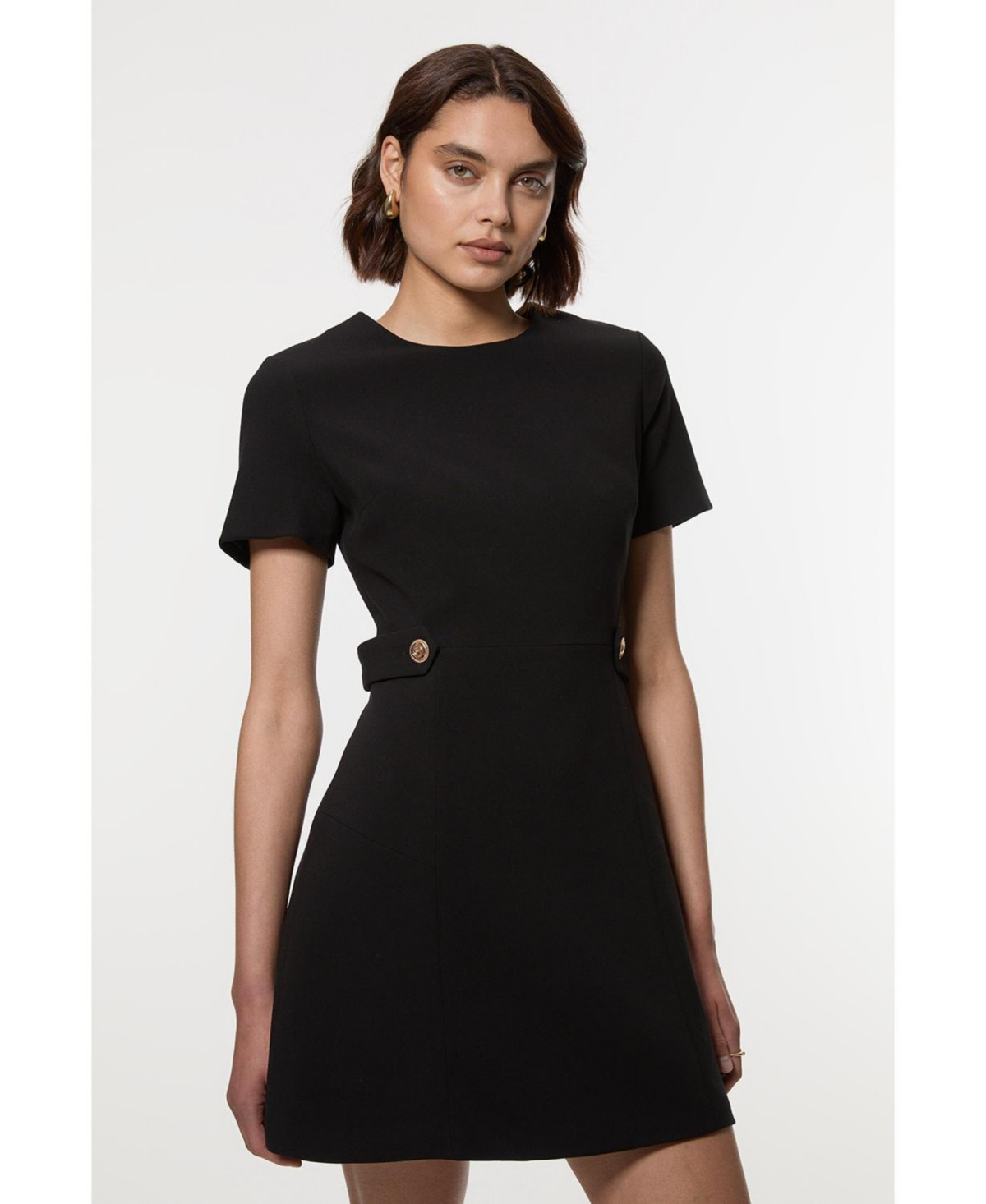 Karen Millen Women's Detail Tailored Mini Dress - Black | Macy's