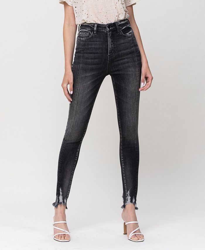FLYING MONKEY Women's Super High Rise Ankle Skinny Jeans with Side Panel & Reviews - Jeans - Wome... | Macys (US)