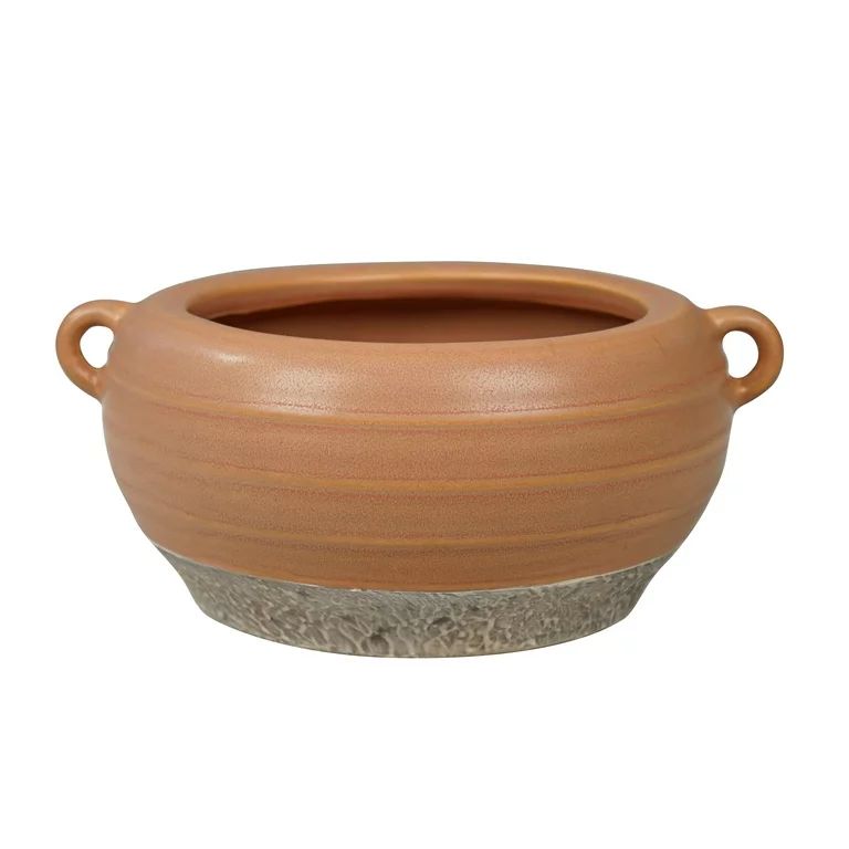 Better Homes & Gardens Sorrento 6" Orange Ceramic Planter with Handle by Dave & Jenny Marrs | Walmart (US)