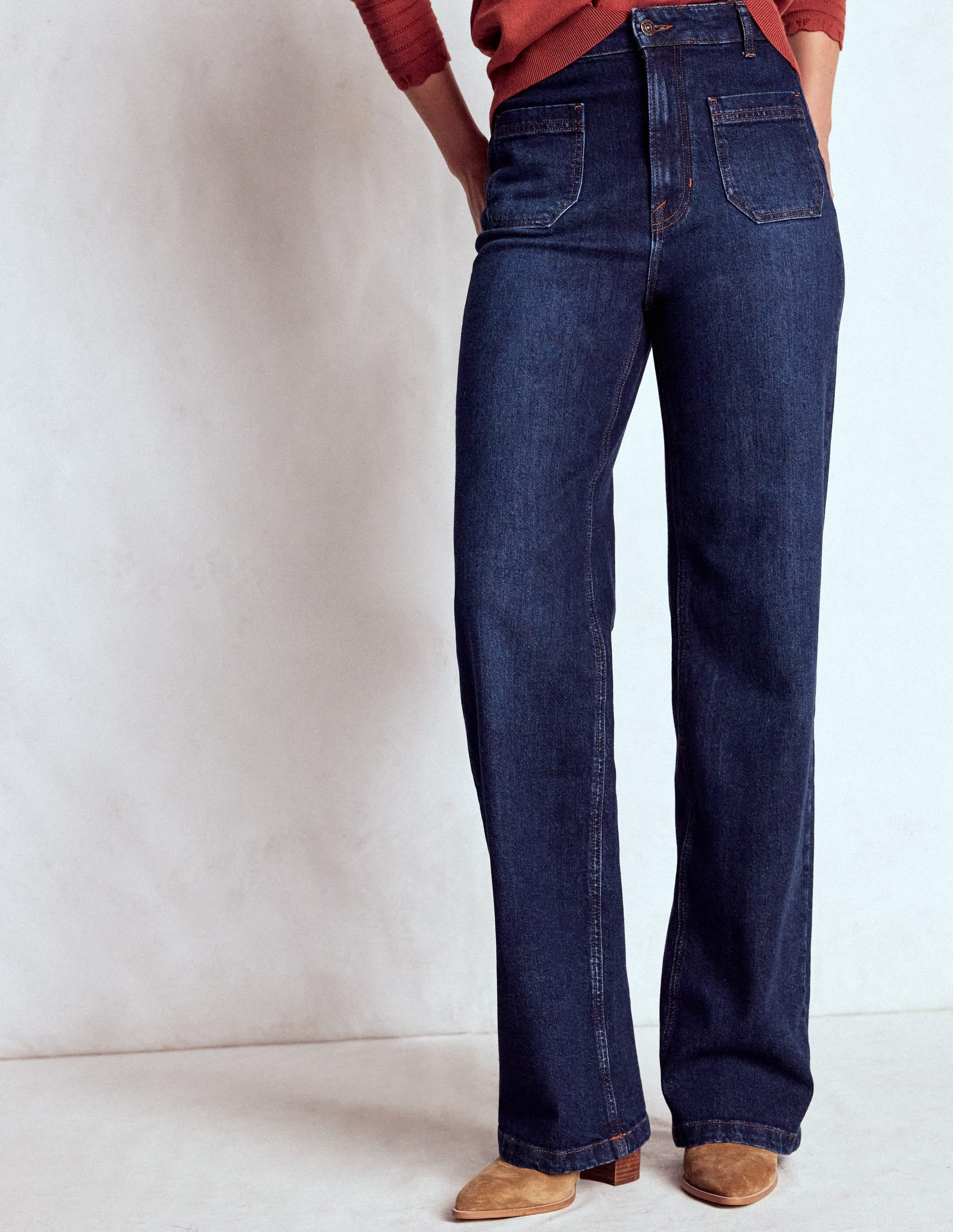 Straight Leg Pocket Jeans-Dark Vintage | Boden (US)