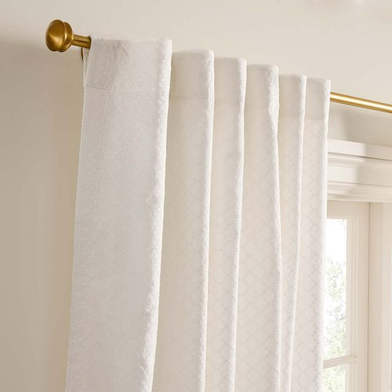 Eyelet Trellis Light-Filtering Curtain | Pottery Barn Teen