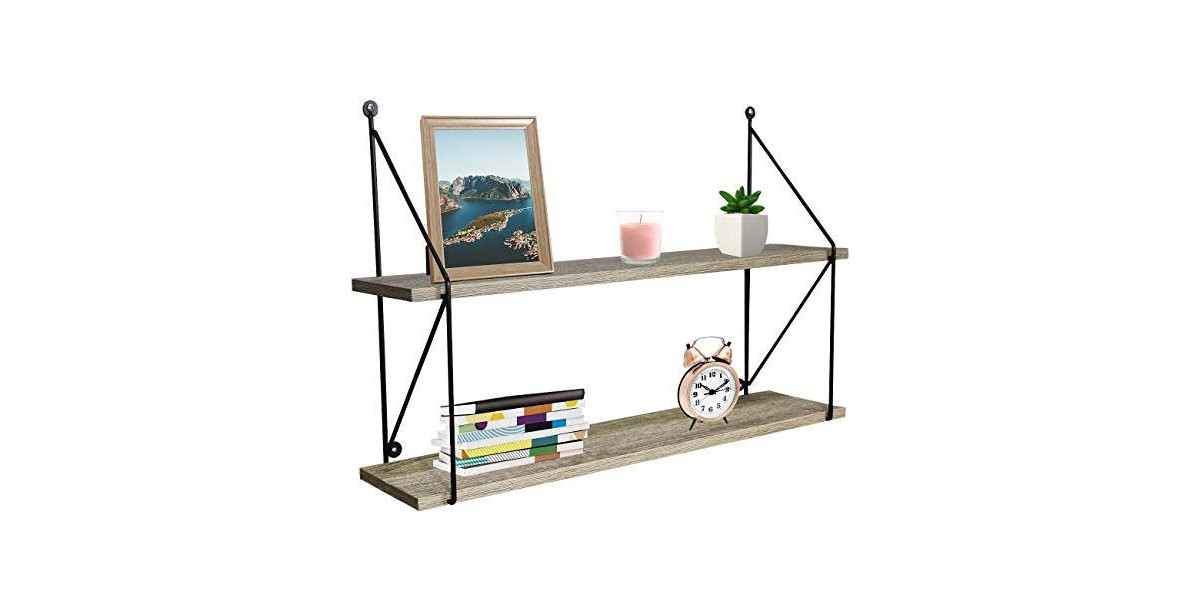 Sorbus 2 Tier Floating Shelves - Gray | Macy's
