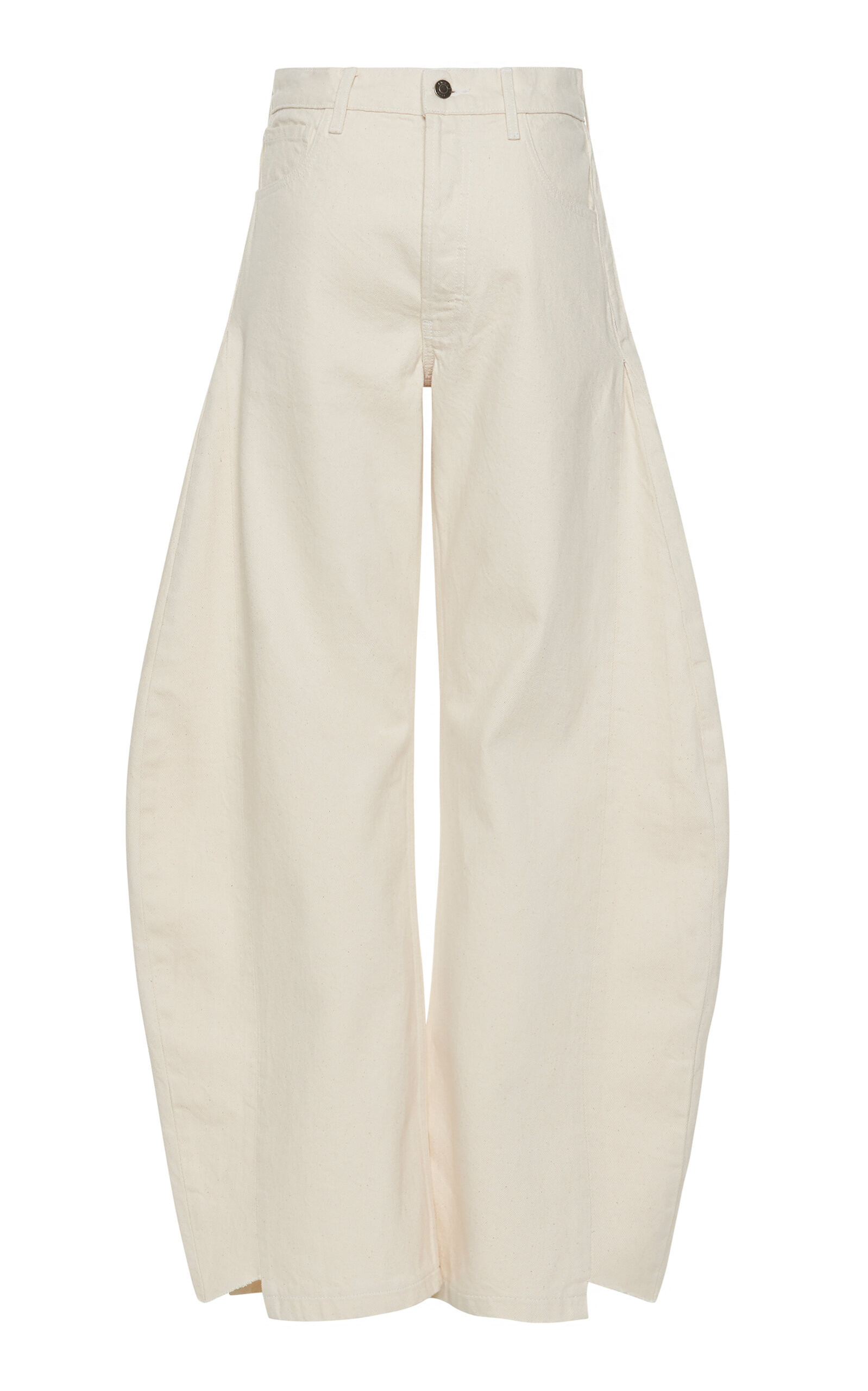 A.W.A.K.E. MODE - Rigid High-Rise Balloon Jeans - Off-White - FR 38 - Moda Operandi | Moda Operandi (Global)