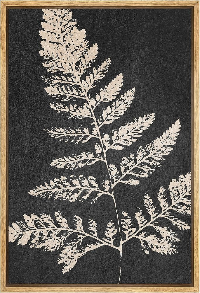 SIGNWIN Framed Canvas Print Wall Art Forest Woodland Fern Flower Plant Silhouette Nature Wilderne... | Amazon (US)