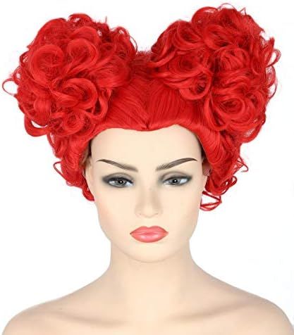 Topcosplay Women's Red Queen Wig Short Curly Cosplay Halloween Costume Wigs | Amazon (US)