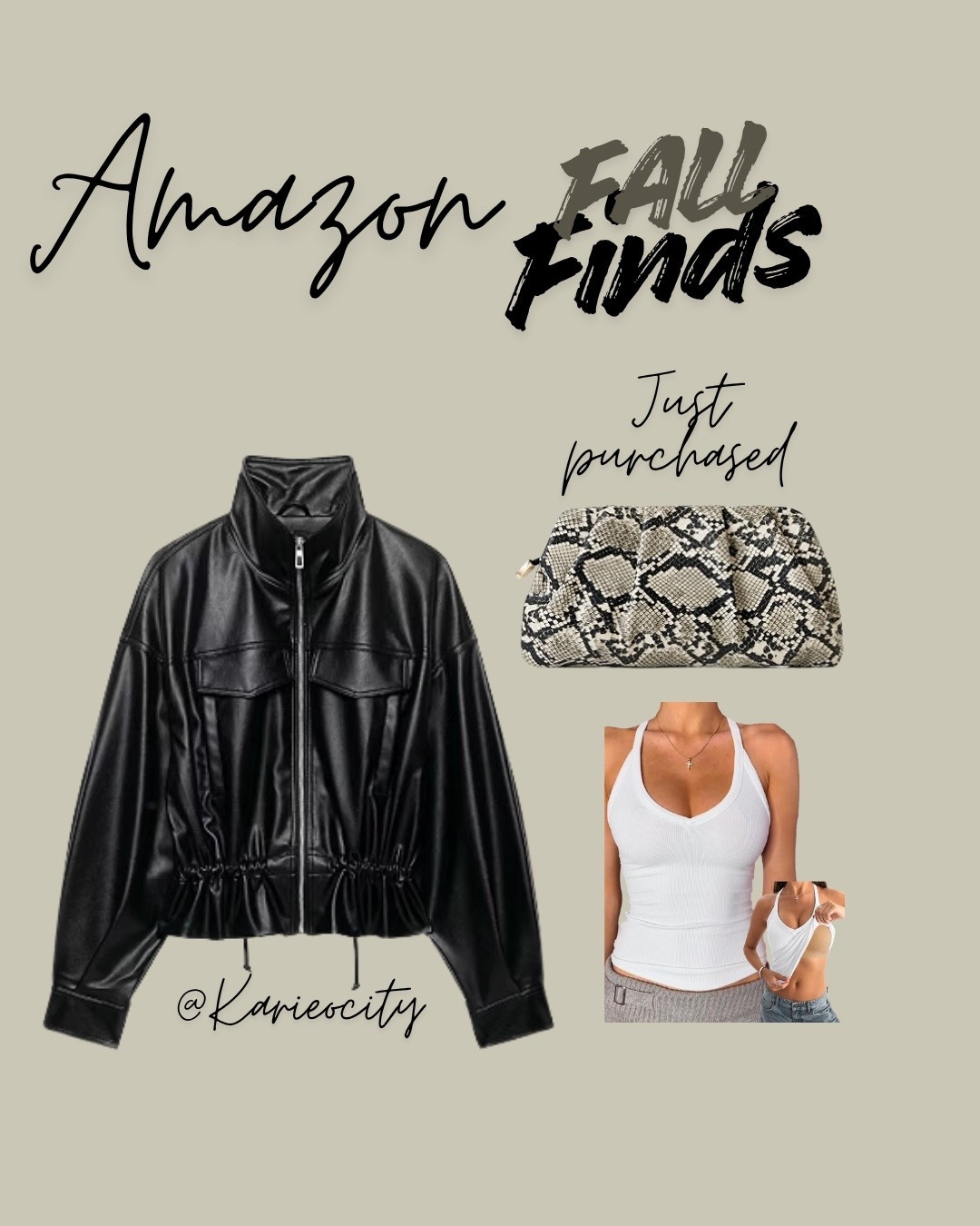 Amazon Fall Finds just purchased 🖤✔️

Amazon // Amazon fall finds // Amazon // Amazon fashion// Animal print finds// Leather jacket // Fall fashion

#LTKSeasonal #LTKootd #LTKdayinmylife