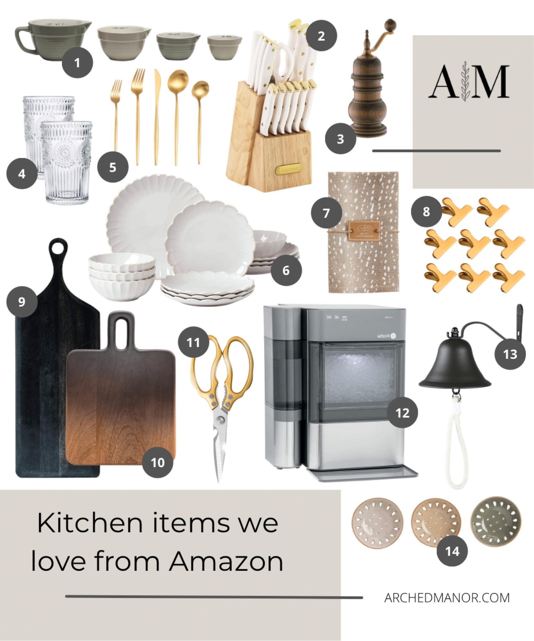 Amazon kitchen, ice, cutting boards, silverware, glass, dinnerware 

#LTKhome #LTKfamily #LTKsalealert