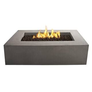 Baltic 51 in. Rectangle Propane Gas Outdoor Fire Pit in Glacier Gray | The Home Depot