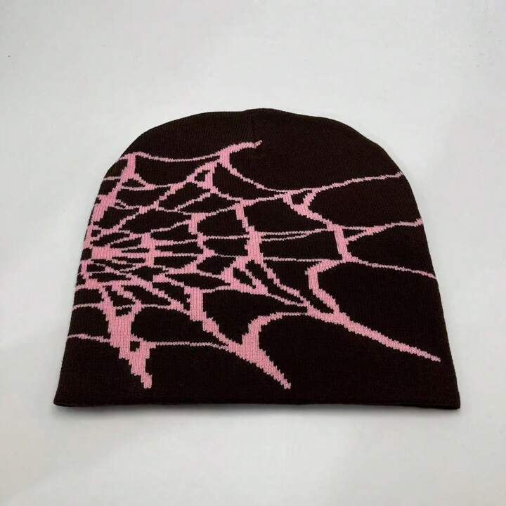 1pc Pooyikoi Y2k Series Gothic Spider Pattern Knitted Beanies For Autumn/winter Outdoor Activitie... | SHEIN