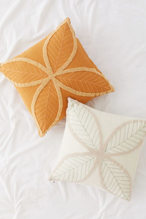Petal Embroidered Throw Pillow | Urban Outfitters (US and RoW)
