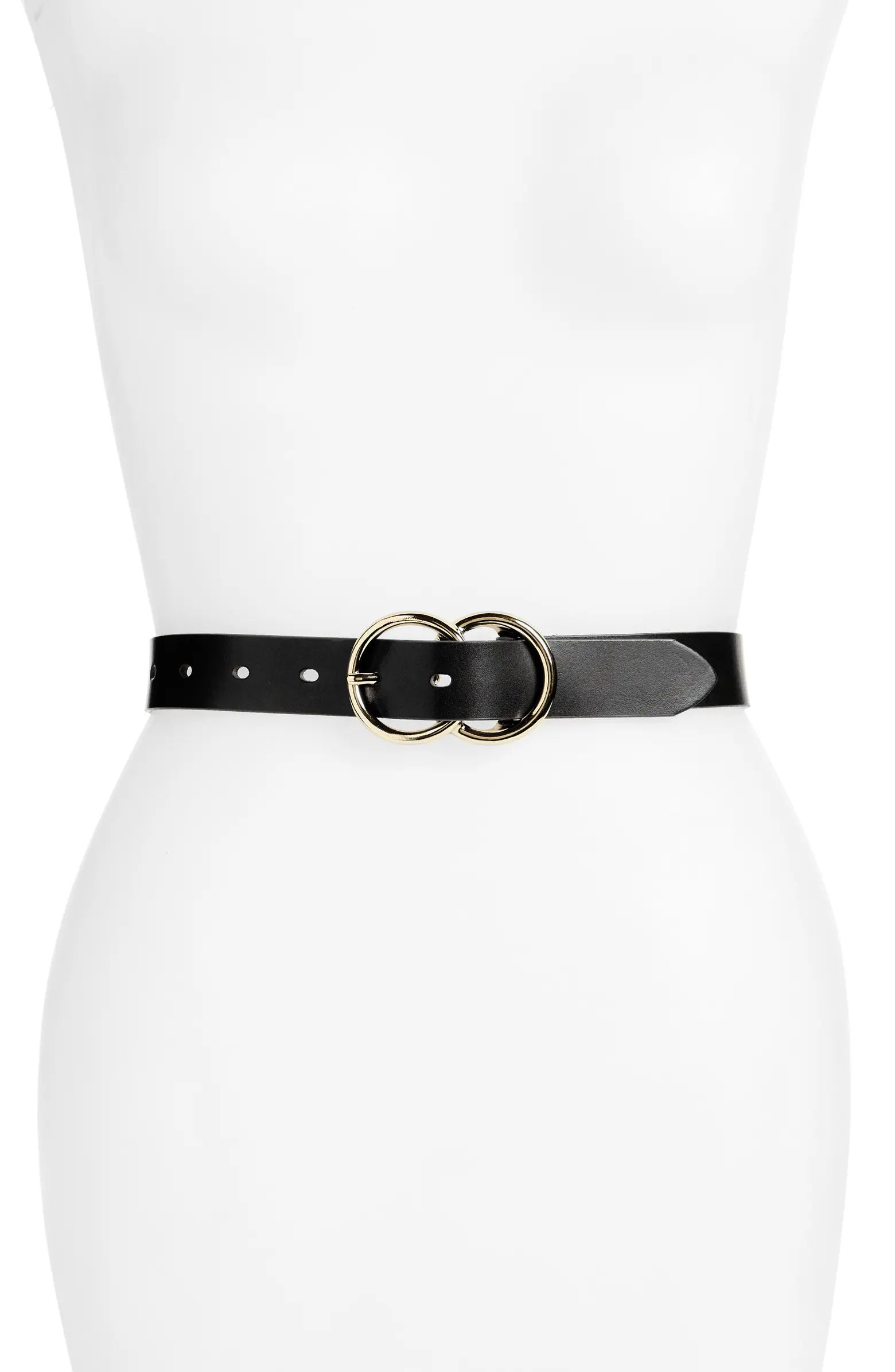 Halogen® Double Ring Leather Belt | Nordstrom | Nordstrom