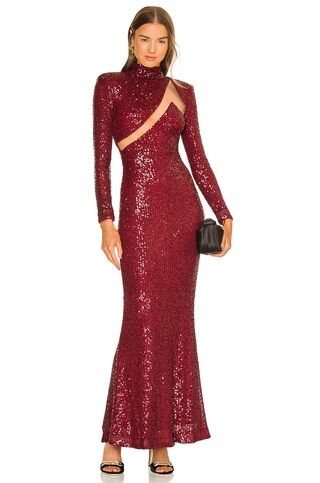 Michael Costello x REVOLVE Houston Gown in Burgundy from Revolve.com | Revolve Clothing (Global)