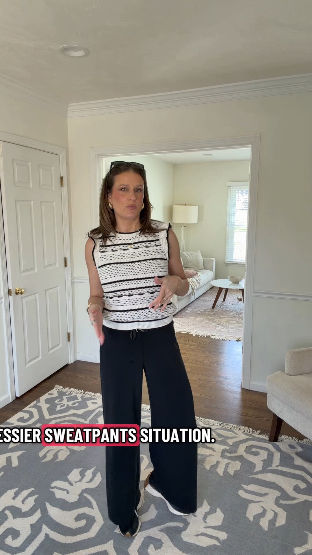 Outfit of the day. I live in these Spanx Wide Leg pants and love that they can look more polished than a basic sweatpant. Plus they’re super comfortable!

#LTKActive #LTKOver40 #LTKootd