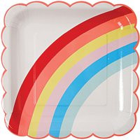 Rainbow Paper Plates | Dinner - Theme Party Meri Supplies -Rainbow Birthday | Etsy (US)