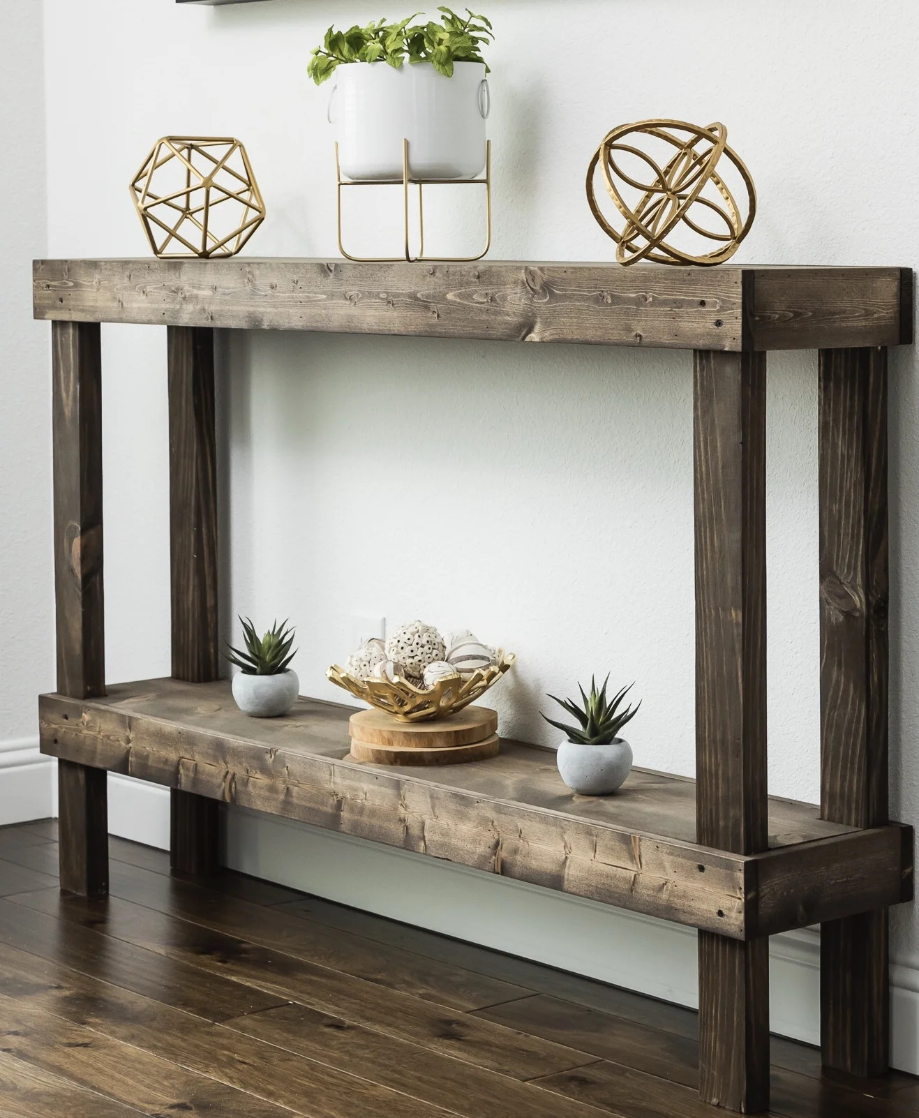 Rustic Luxe Large Wooden Sofa Table by Del Hutson Designs | Walmart (US)