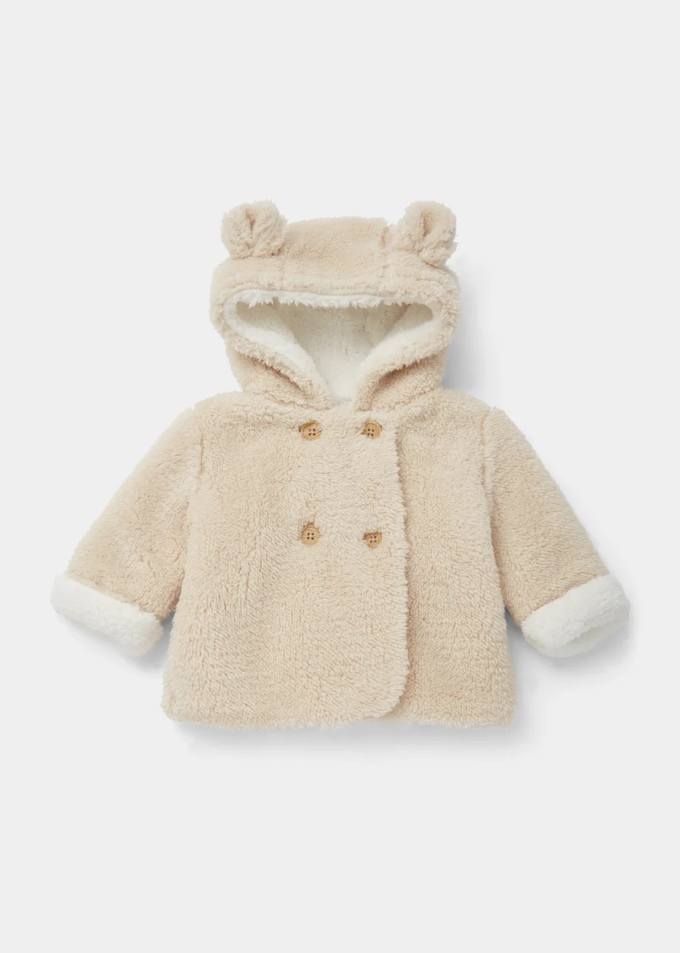Baby Beige Borg Jacket (Newborn-18mths) | Matalan (UK)