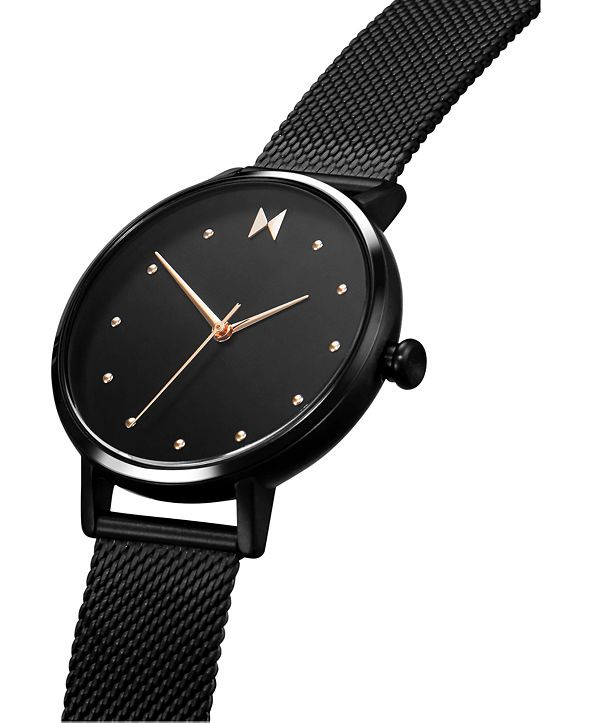 MVMT Women's Dot Spin Black Stainless Steel Mesh Bracelet Watch 36mm & Reviews - Watches - Jewelr... | Macys (US)