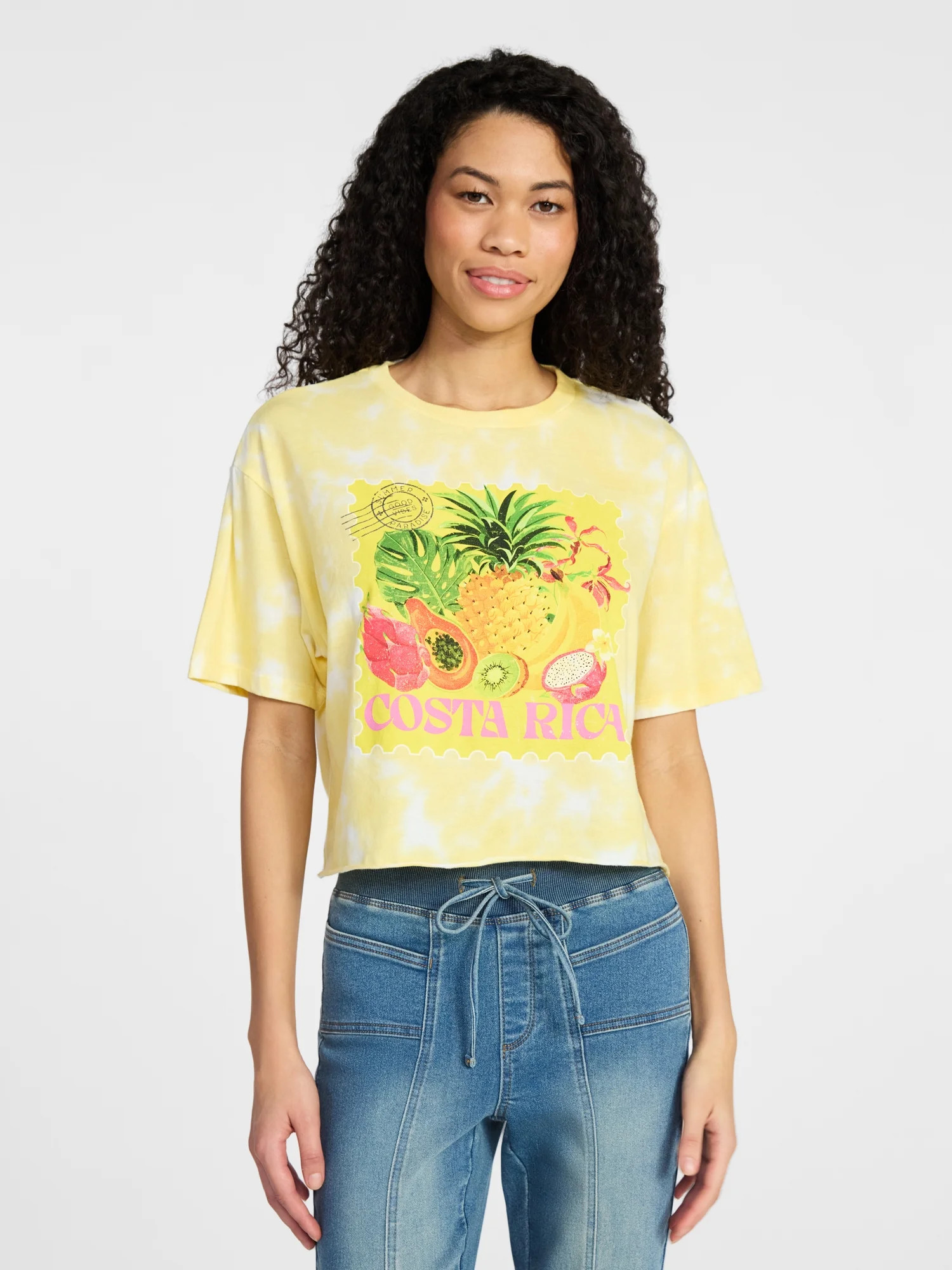 No Boundaries Boxy Cropped Graphic Tee, Women's XXS-XXL | Walmart (US)