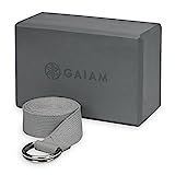 Gaiam Yoga Block + Yoga Strap Combo Set | Amazon (US)