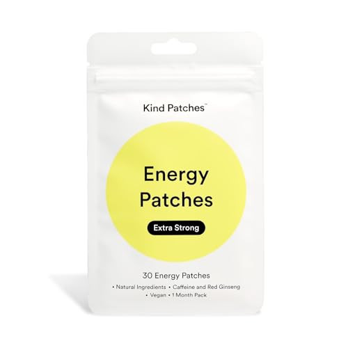 Kind Patches Energy Patches Extra Strong - Caffeine Energy Boost - Red Ginseng for Reduced Fatigue - Body Patch with Vitamin B12, B6, B1-14 Count | Amazon (US)