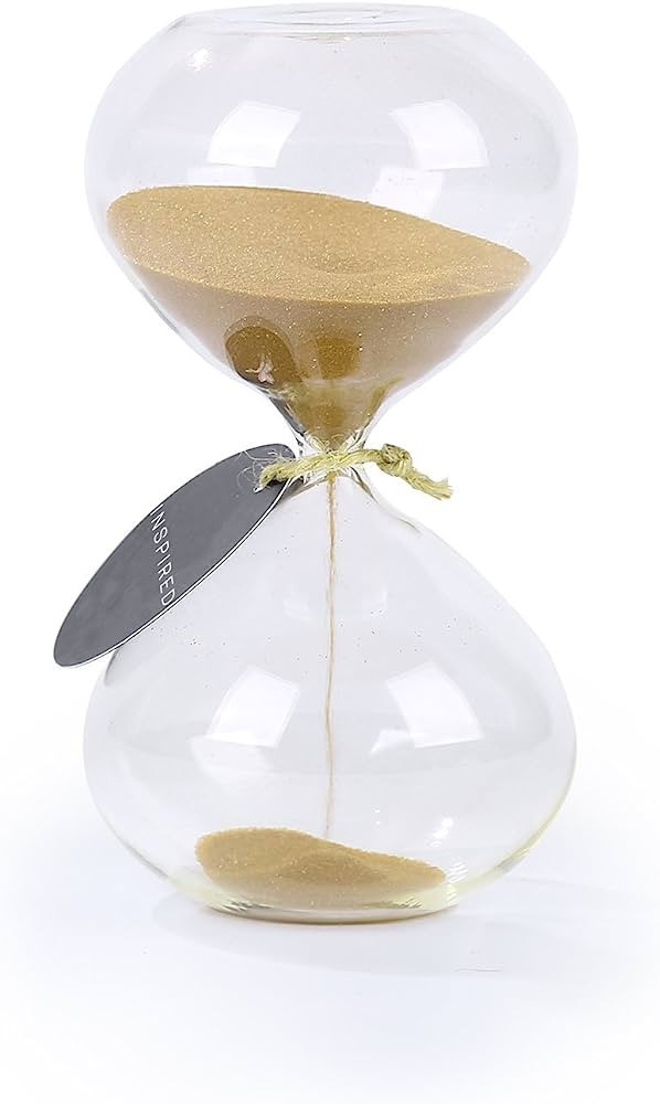 SWISSELITE Biloba Puff Sand Timer/Hourglass Sand Timer - Inspired Glass/Home, Desk, Office Decor ... | Amazon (US)