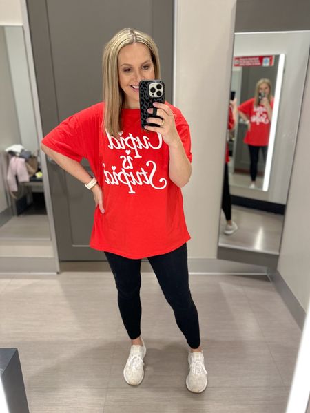 Target Valentine’s Day graphics for under $25!! I’m wearing a size medium in the Cupid tee . I’ve also linked some other cute Valentines finds from Target! 

Valentine’s Day, Target style, holiday outfit, vday, holiday sweater, postpartum style, winter outfit 

#LTKSeasonal #LTKfindsunder50 #LTKstyletip