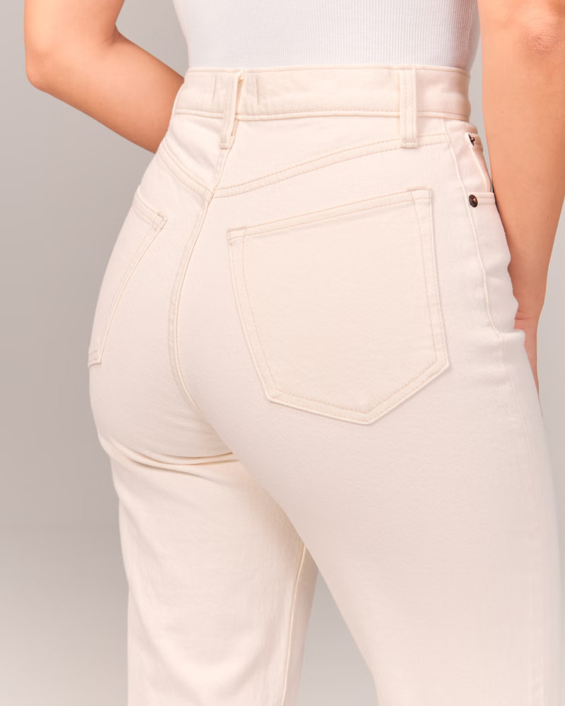 Curve Love Ultra High Rise 90s Straight Jeans | Abercrombie & Fitch (US)