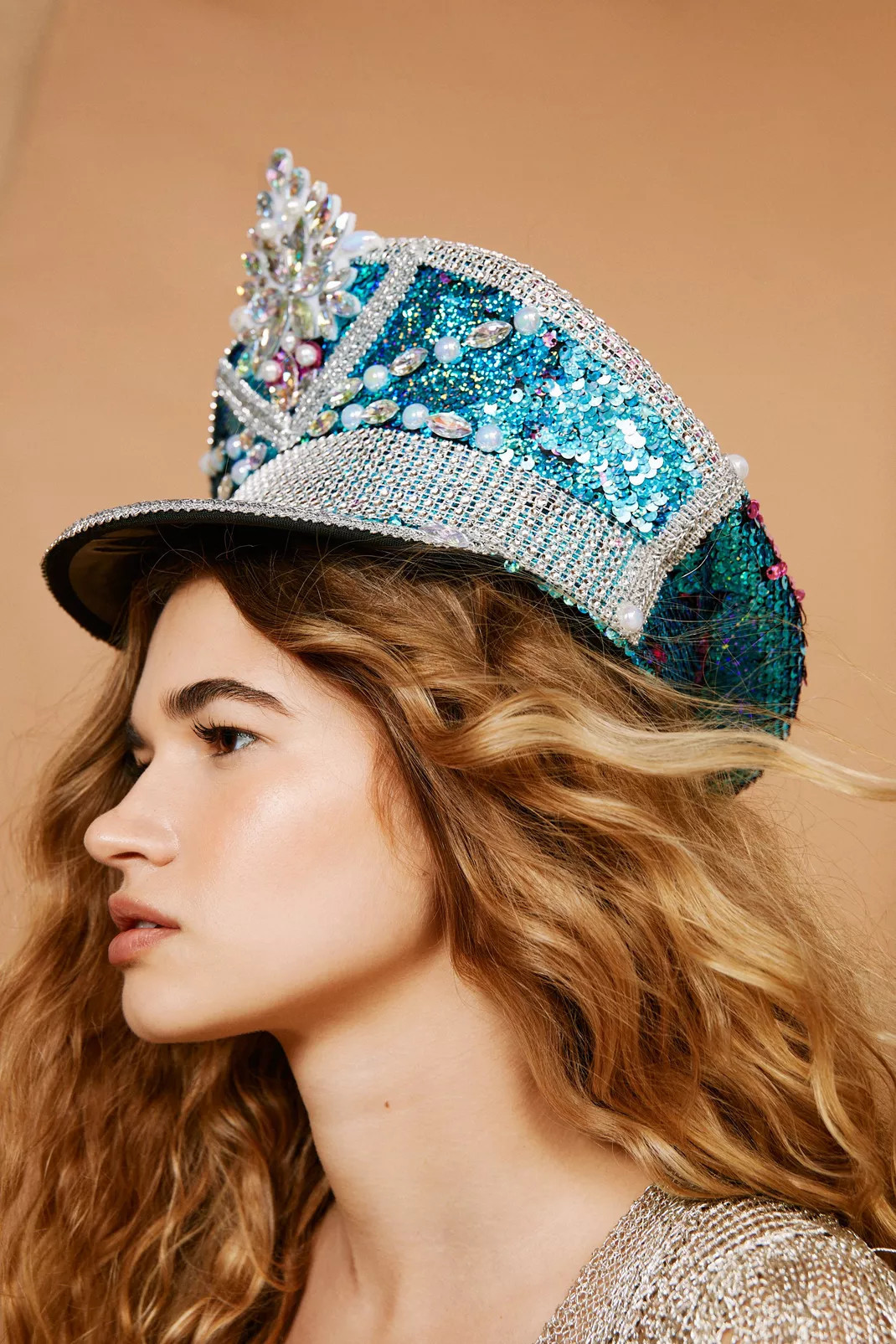Embellished Diamante Sequin Party Hat | Nasty Gal (US)