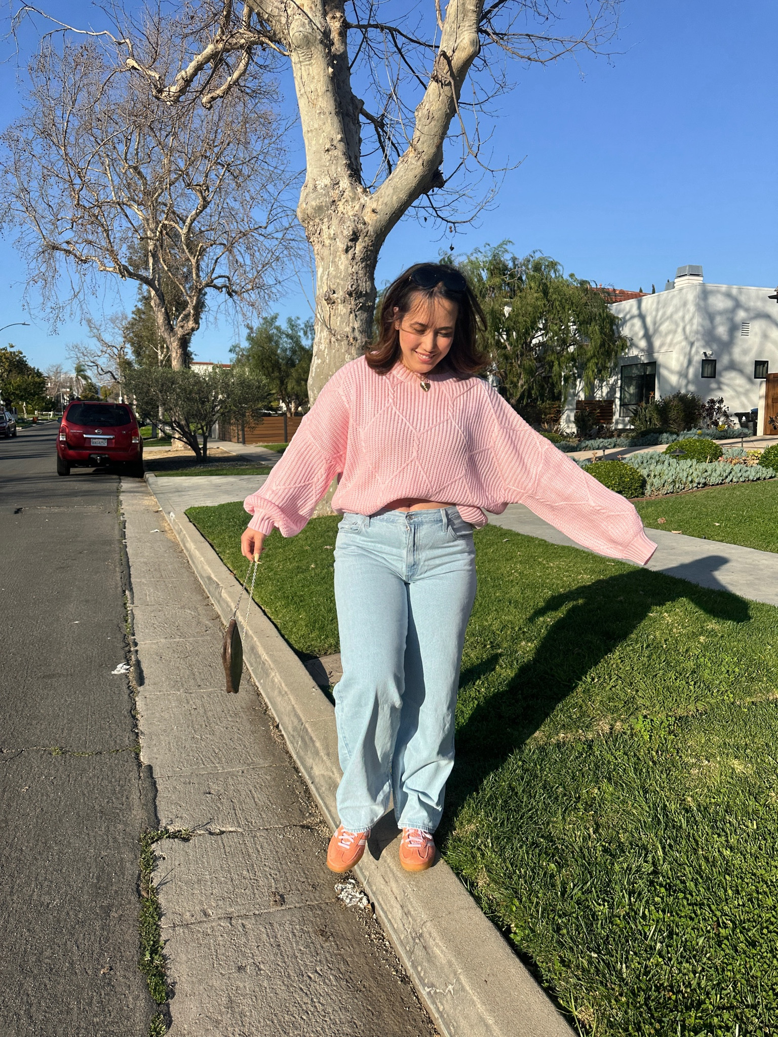 pretty in pink for spring 🌸 i truly cannot stop wearing this color 😍 also these are my favorite brand of jeans EVER the Levi’s baggy dad jean (i have it in three colors)

#LTKsalealert #LTKSeasonal #LTKfindsunder100