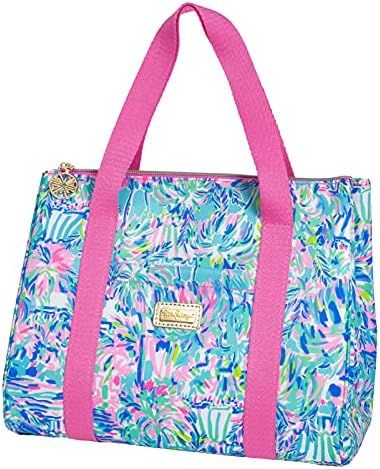 Lilly Pulitzer Thermal Insulated Lunch Cooler Large Capacity, Women's Blue Lunch Bag with Storage... | Amazon (US)