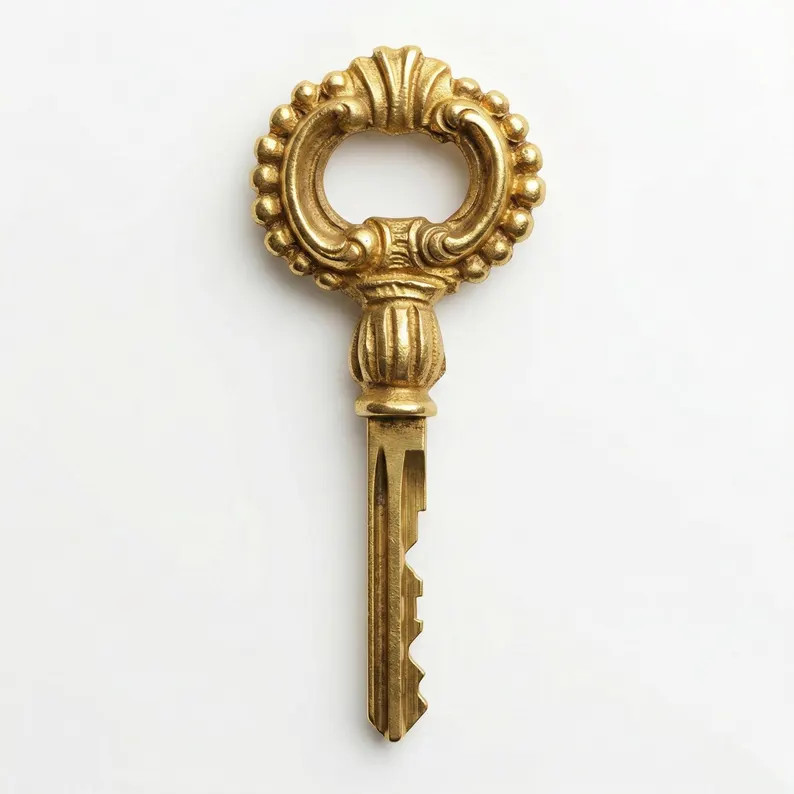 The Heritage Brass Bow | Custom House Key | Can be cut to open your own door | Etsy (US)