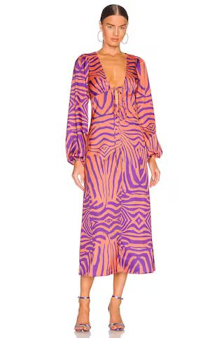 AFRM Portia Dress in Orange Zebra from Revolve.com | Revolve Clothing (Global)