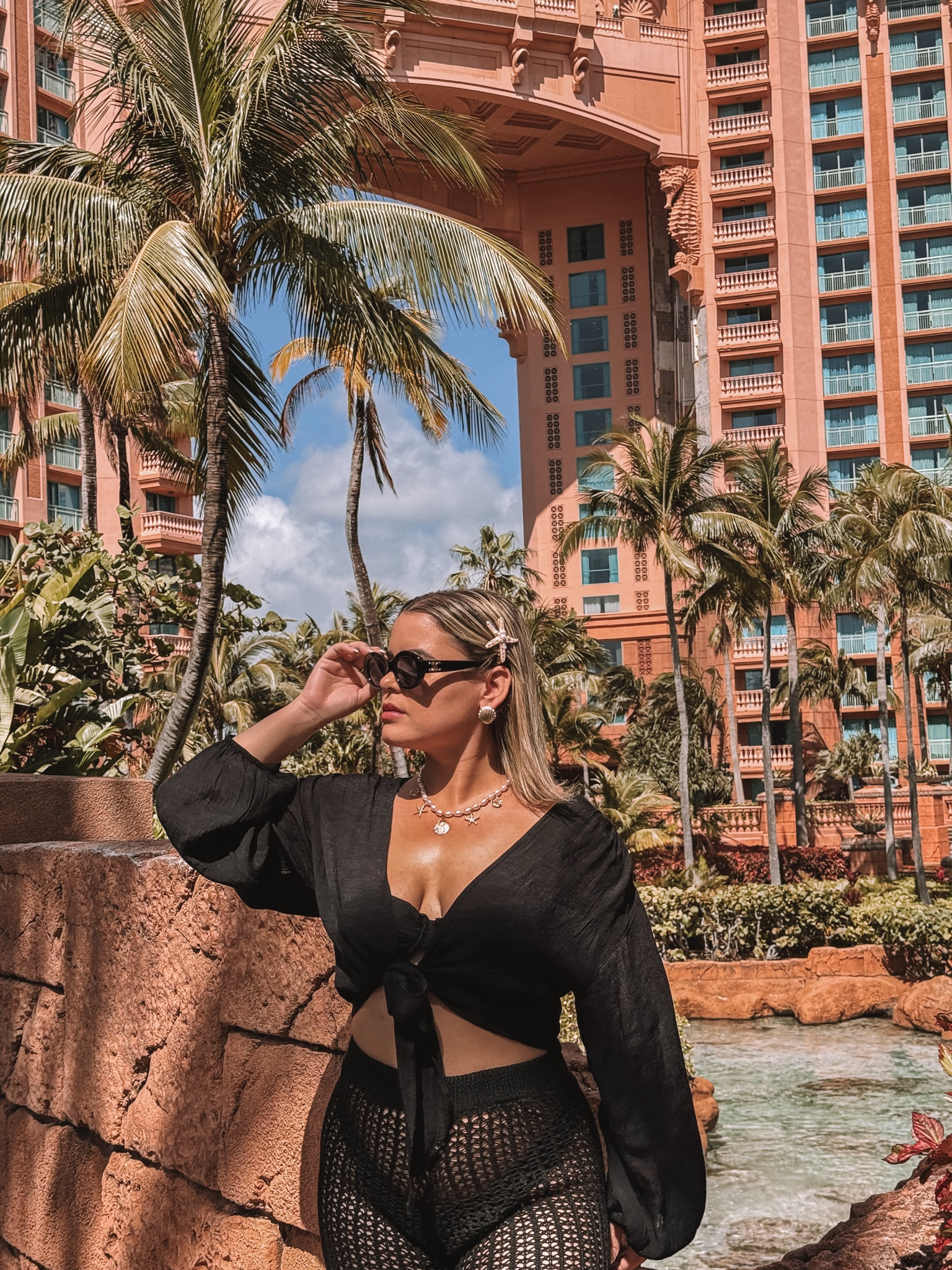 Tropical island outfit, black bikini coverup 🖤
.
.
.
island vibes, tropical vibes, tropical paradise, tropical outfit, island attire, vacation outfit, bikini cover-up, bikini season, black bikini, SHEIN bikini, summer accessories, swimsuit cover up, beach accessories  

#LTKStyleTip #LTKSeasonal #LTKSwim