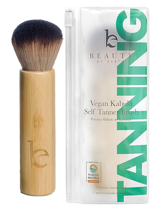 Beauty by Earth Self Tanner Brush - Vegan Kabuki Brush, Foundation Brush Makeup Brush for Fake Ta... | Amazon (US)